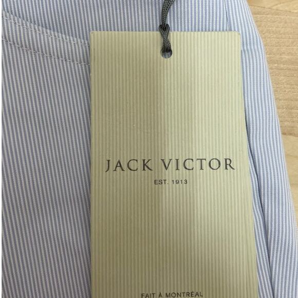Jack Victor Sage Pinstriped Five Pocket Taper Leg Pants Blue Men's Size 30R NWT - Picture 3 of 8